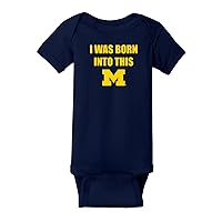 UGP Campus Apparel NCAA Born Into This, Team Color Infant Creeper Bodysuit, College, University