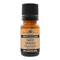 Plantlife Sweet Orange Aromatherapy Essential Oil - Straight from The Plant 100% Pure Therapeutic Grade - No Additives or Filters - 10 ml