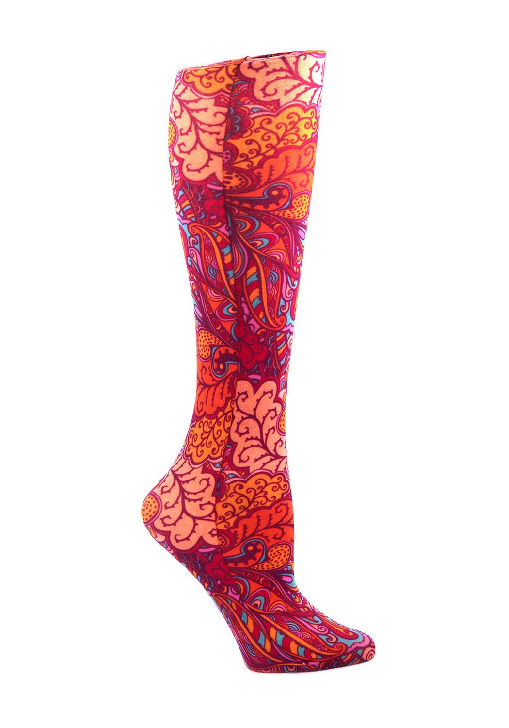 Celeste Stein Therapeutic Compression Socks, Bright Vintage Floral, 8-15 mmHg, Mild