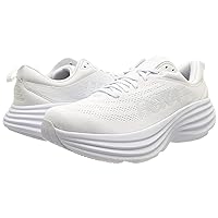 Hoka Women's Bondi 8 Sneaker, White/White, 7.5 Wide