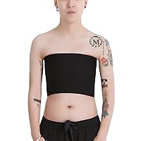 Tomboy Trans Lesbian Strapless Plus Size Chest Binder Top with 20 CM Elastic Band