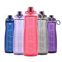 Pogo BPA-Free Plastic Water Bottle with Chug Lid, Pink, 40 oz.