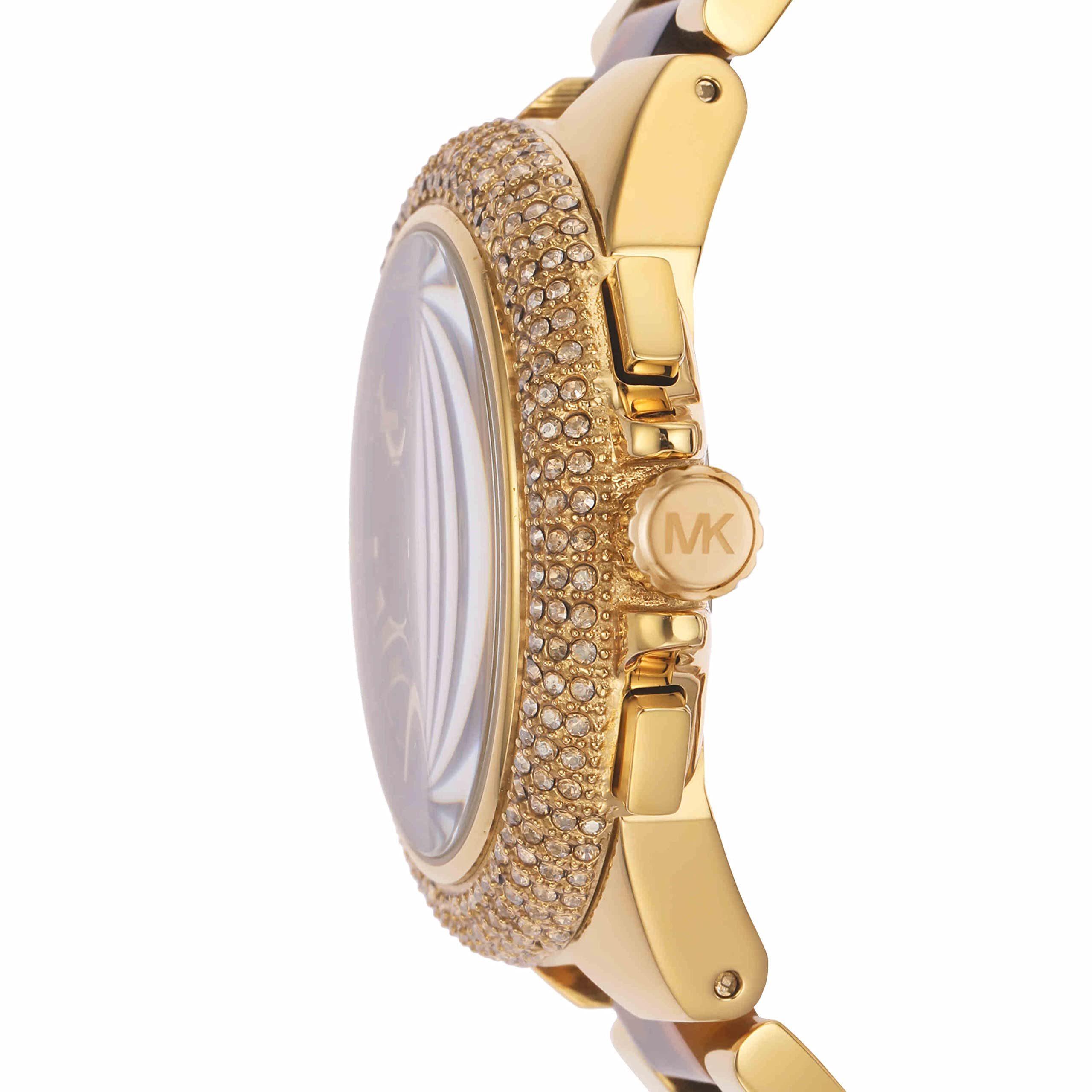 Michael Kors Camille Stainless Steel Multifunction Watch with Glitz Accents