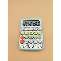 Mechanical Button Calculator, Large Button, Colored Candy Calculator, Large LCD Display Screen, Desktop Calculator, Cute Color Calculator, Suitable for Offices, Schools, Students, and Homes