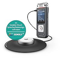 Philips VoiceTracer DVT8115 Meeting Recorder with Sembly AI Speech-to-Text Software Trial