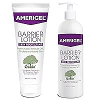 AMERIGEL Barrier Lotion Bundle - Barrier Lotion Skin Protectant (6 oz.) - Barrier Lotion Bottle With Pump (16 oz.) Protection Against Chafed, Cracked, and Chapped Skin