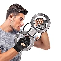 Burn Machine 8 to 12 Pounds Adjustable Resistance Spinning Burn Rotator Machine Trainer for Wrist Forearm Upper Arm Shoulder Workouts Includes Hand Gloves and Wrist Bands