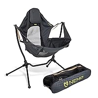 NEMO Stargaze Reclining Camp Chair | Luxury Recliner for Maximum Camping Comfort and Stargazing (2023), Black Pearl