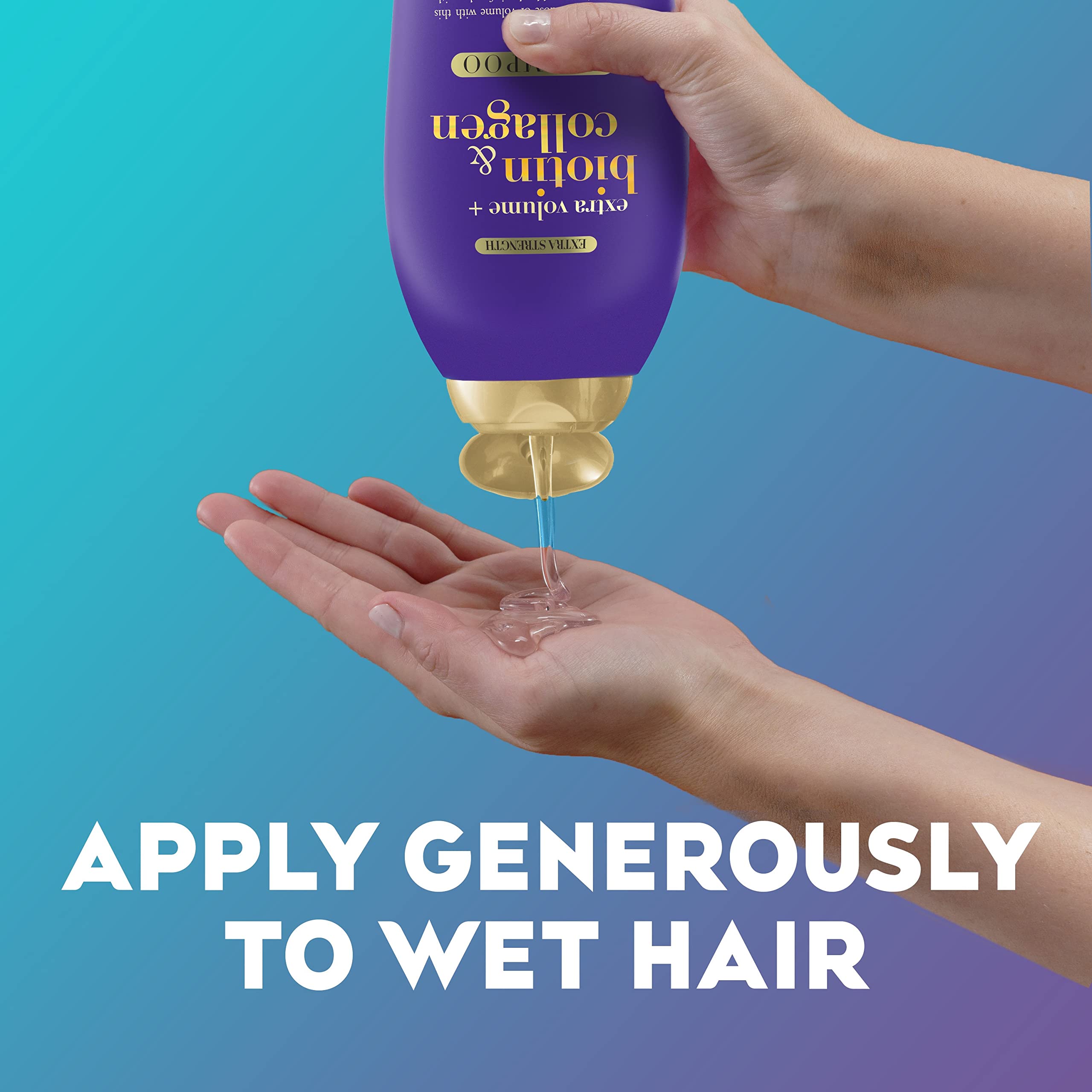 OGX Biotin & Collagen Extra Strength Volumizing Shampoo for Thicker, Fuller Hair, 25.4 fl oz