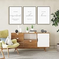 Set Of 3 Prints The Most Important Work You Will Ever Do Will Be Within The Walls Of Your Home Wall Art Painting Home Wall Decor Ready To Hang