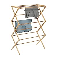 Collapsible Clothes Drying Rack, Bamboo DRY-09508 Natural