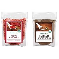 Healthworks Cacao Powder (32 Ounces / 2 Pound) and Raw Goji Berries (32 Ounces / 2 Pound)