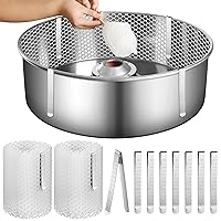 2 Sets Cotton Candy Mesh and Clip Stabilizer Kit White Cotton Candy Machine Supplies Reusable Candy Making Accessories Compatible with Cotton Candy Machine Candy Floss Maker for Kitchen