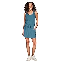 RBX Active Stretch Woven Romper For Women Quick Dry Sleeveless Romper With Pockets Drawstring Waistband Tennis Hiking Romper