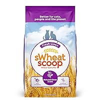 Natural Wheat Cat Litter, Fresh Linen Scent, Powerful Odor Control and Low Tracking, 14 Pound Bag