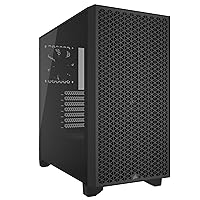 Corsair 3000D AIRFLOW Mid-Tower PC Case – 3-Pin Fans – Four-Slot GPU Support – Fits up to 8x 120mm Fans – High-Airflow Design – Black