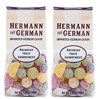 Hermann the German Hard Candy - Imported - Pack of 2 (Bavarian Fruit Candy Assortment)