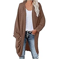Womens Knit Cardigan 2023 Fall Fashion Oversized Open Front Long Sweater Cardigan Casual Long Sleeve Jumper Coats