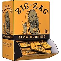 ZIG-ZAG Rolling Papers - French Orange 1 1/4 - Natural Gum Arabic - 78 MM - 32 Papers per Booklet - Choose Your Pack Size: 5, 6, 24 or 48 Booklets - Premium Quality Papers for Smooth and Even Burn (48 Packs)