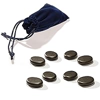 Toes Basalt Hot Stone Pack – Beauty Facial Stones – Skin Care Heating Tools - Natural Black Basalt Massage Stone Set for Toes - 8-Piece Kit for Massage Spa, Relaxation, Healing