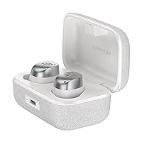 Sennheiser MOMENTUM True Wireless 4 Smart Earbuds with Bluetooth 5.4, Crystal-Clear Sound, Comfortable Design, 30-Hour Battery Life, Adaptive ANC, LE Audio and Auracast - White Silver
