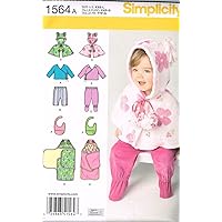 Simplicity 1564 Baby Clothes, Bib, and Blanket Sewing Patterns, Sizes XXS-L