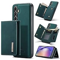 Cell Phone Flip Case Cover 2 in 1 Detachable Wallet Case for Samsung Galaxy A54 5G, Leather Slim Phone Case,Magnetic Back Stand Protective Wallet Case W Card Holder+Money Pocket (Color : Green)