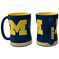 Michigan Wolverines Sculpted Coffee Mug, 14oz