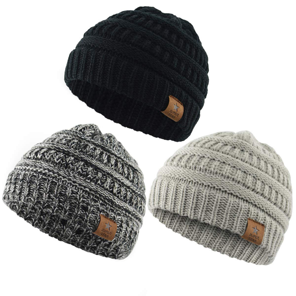 Zando Baby Beanies Infant Toddler Winter Hat Soft Warm Knit Hats Caps for Boys