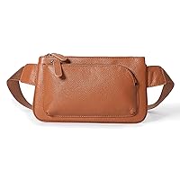AuSion Genuine Leather Fanny Pack for Women Ladies, Casual Crossbody Belt Bag Waist Packs Purse for Running Hiking Fits All Phones