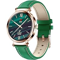 Smart Watches for Women,HD LCD Smart Watch, Waterproof Fitness Tracker with Heart Rate, Blood Oxygen, Sleep Monitor, Pedometer (Color : Green)
