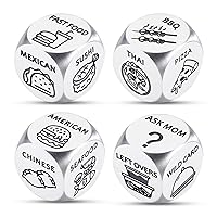 4 PCS Anniversary Christmas Date Night Gifts for Boyfriend Girlfriend Couple Gifts Food Decider Wedding Engagement Gifts for Husband Wife Valentines Day Naughty Dice for Him Her Couple Birthday Gifts