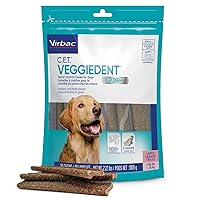 Virbac CET Veggiedent FR3SH Tartar Control Chews for Large Dogs Over 66 Pounds, Plant-Based Formula, 30 Count Bag