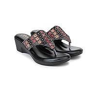 Womens Flip Flops Comfortable Beach Platform Sandals for Women Gladiator Bohemian Summer Shoes Casual Open Toe Sandal