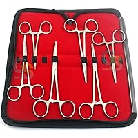 Ultimate HEMOSTAT Set, 6 Piece Includes Tactical KIT Ideal for Hobby Tools, Electronics, Fishing and Taxidermy W/CASE Included by G.S ONLINE STORE