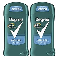 Degree Men Original Antiperspirant Deodorant for Men, Pack of 2, 48-Hour Sweat and Odor Protection, Cool Rush 2.7 oz