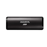ADATA SE760 256GB SuperSpeed USB 3.2 Gen 2 USB-C Up to 1000 MB/s External Portable SSD Black (ASE760-256GU32G2-CBK)