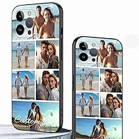 Custom Pictures Phone Case for iPhone 15/11/12/13/14 Pro Max Mini, Personalized Phone Cases, Customized Photo Liquid Silicone Soft Gel Rubber Cover for Birthday Xmas Friends (6 Picture)