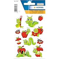HERMA Wiggly Eyes Stickers for Boys, Girls, Birthdays Permanent Fritz The Worm