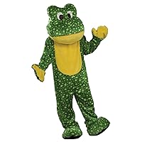 Forum Deluxe Plush Frog Mascot Costume, Green, One Size