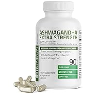 Bronson Ashwagandha Extra Strength Stress & Mood Support with BioPerine - Non GMO Formula, 90 Vegetarian Capsules