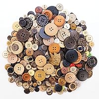 About 400 Wood Coconut Shell Button Resin Buttons, Sewing DIY Craft Buttons,  Hand-Painted Decorative Buttons