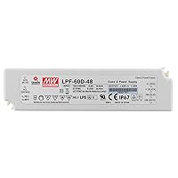 MeanWell LPF-60D-48 Dimmable LED Power Supply Driver, Out: 48V, 1.25A, 100-240V