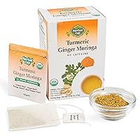 Herbal Cup Ayurveda Turmeric Tea, Organic Ginger Moringa, No Caffeine Herbal Teas (Turmeric Ginger Moringa, 16 Count (Pack of 6))