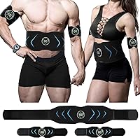 ABS Stimulator Toning Belt,Ab Machine Muscle Toner,Abdominal Training Belt Workout Portable Fitness Equipment Office Home for Abdominal Arm & Leg 10 Modes 39 Intensity Levels No Gel Pads