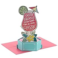 Hallmark Paper Wonder Shoebox Funny Pop Up Card (Sassy Drink) for Mother's Day, Graduation, Birthdays, Congratulations, Bachelorette Party