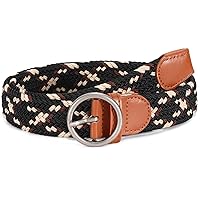 Braided Stretch Belts for Men Women Golf Elastic Canvas Woven Belt for Pants Jeans