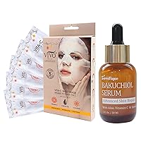 VIVO Per Lei Vitamin C Sheet Mask & Terrafique Bakuchiol Serum for Face Set