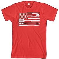 Threadrock Men's Barbecue Tools American Flag T-Shirt