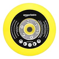 Amazon Basics PU Hook and Loop Fastener Backing Pad, 5-inch, Yellow Black